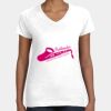 Women's Fine Jersey V-Neck Tee Thumbnail