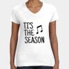 Women's Fine Jersey V-Neck Tee Thumbnail